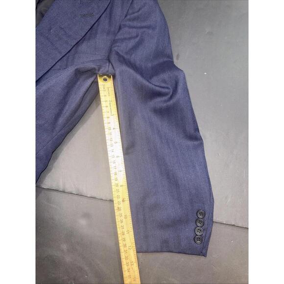 LEONARD LOGSDAIL Vintage Bespoke New York Navy Blue 2 BTN Men Sport Coat Blazer - Picture 9 of 15